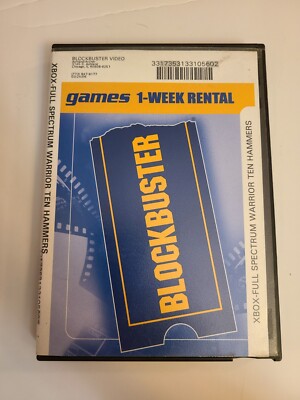 Blockbuster Full Spectrum Warrior Ten Hammers XBOX Rental Game Case ONLY RARE