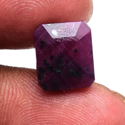 8.10 Cts Natürlicher Afrikanischer Rubin 11mm 10mm Kissen Schliff Ringgröße Lose - Bild 1 von 4