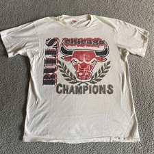 Vintage Chicago Bulls NBA Champions T-Shirt Single Stitch XL Made In USA