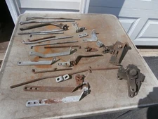 Vintage Car Transmission Gear Shifter Parts Brackets Linkage Rods Assortment Lot