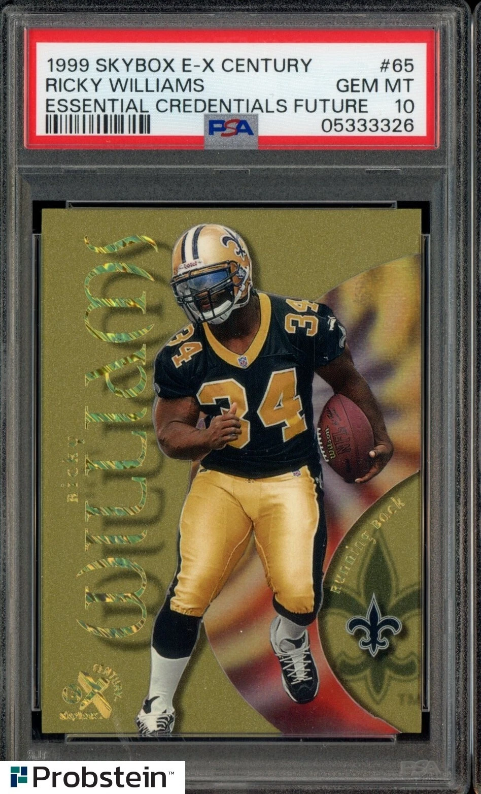 Ricky Williams Skybox E-X Century #65 Essential Cred. Future