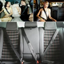 2 Set 3 Point Retractable Car Safety Seat Belt Lap Diagonal Belt Adjustable 