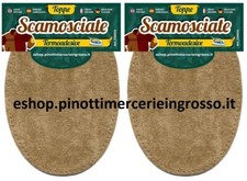 TOPPE PER GOMITI/GINOCCHIA TERMOADESIVE SCAMOSCIATE CM 16X11-ALTA QUALITA'-ITALY