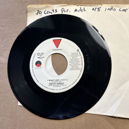 Keith Sweat I Want Her/Part Two 1987 Elektra 45 - Picture 3 of 4