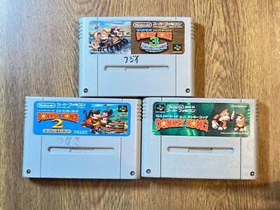 Super Donkey Kong 1 2 3 Set Country DKC Super Famicom SFC SNES Rare Japan NTSC-J