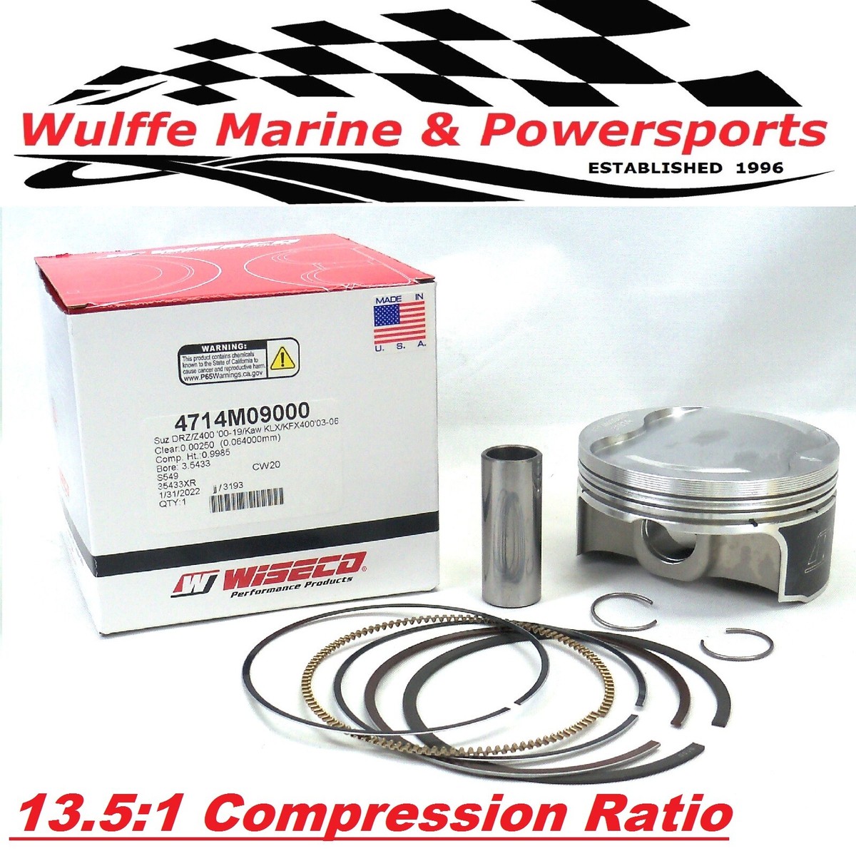 Wiseco Piston Kit 90.00mm For 2006 Suzuki DR-Z400E Non CA Model - Foto 14