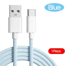 Type C Cable USB Phone Fast Charging Cable Cord Nylon Braided for Android 1m 2m