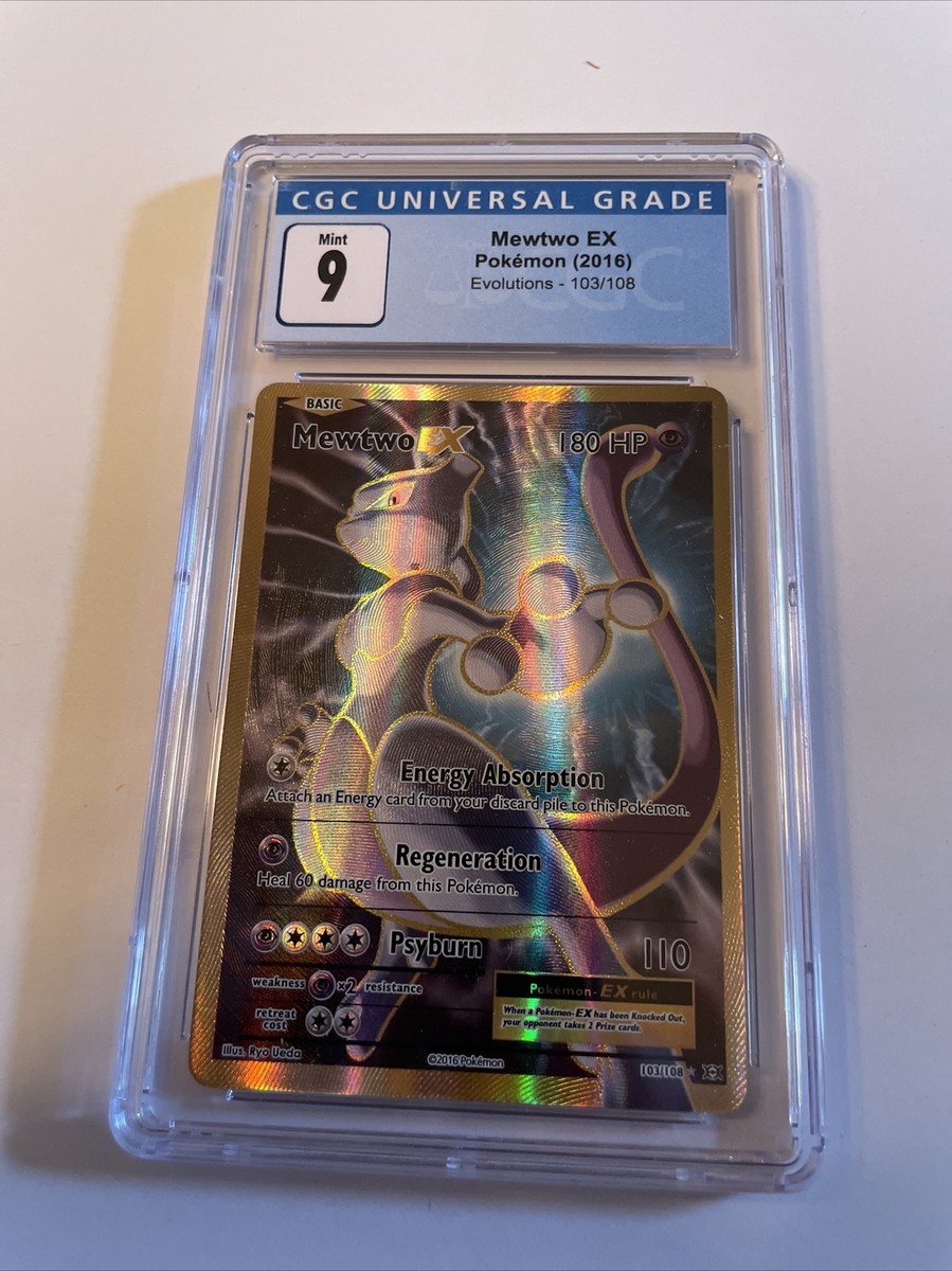 Mewtwo EX 103/108 Pokemon TCG XY Evolutions Full Art Graded