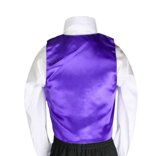 2-teiliges Set Satin Weste Fliege Baby Kleinkind Kinder Teenager formell Jungen Anzüge 23 Farben S-8 - Bild 36 von 48