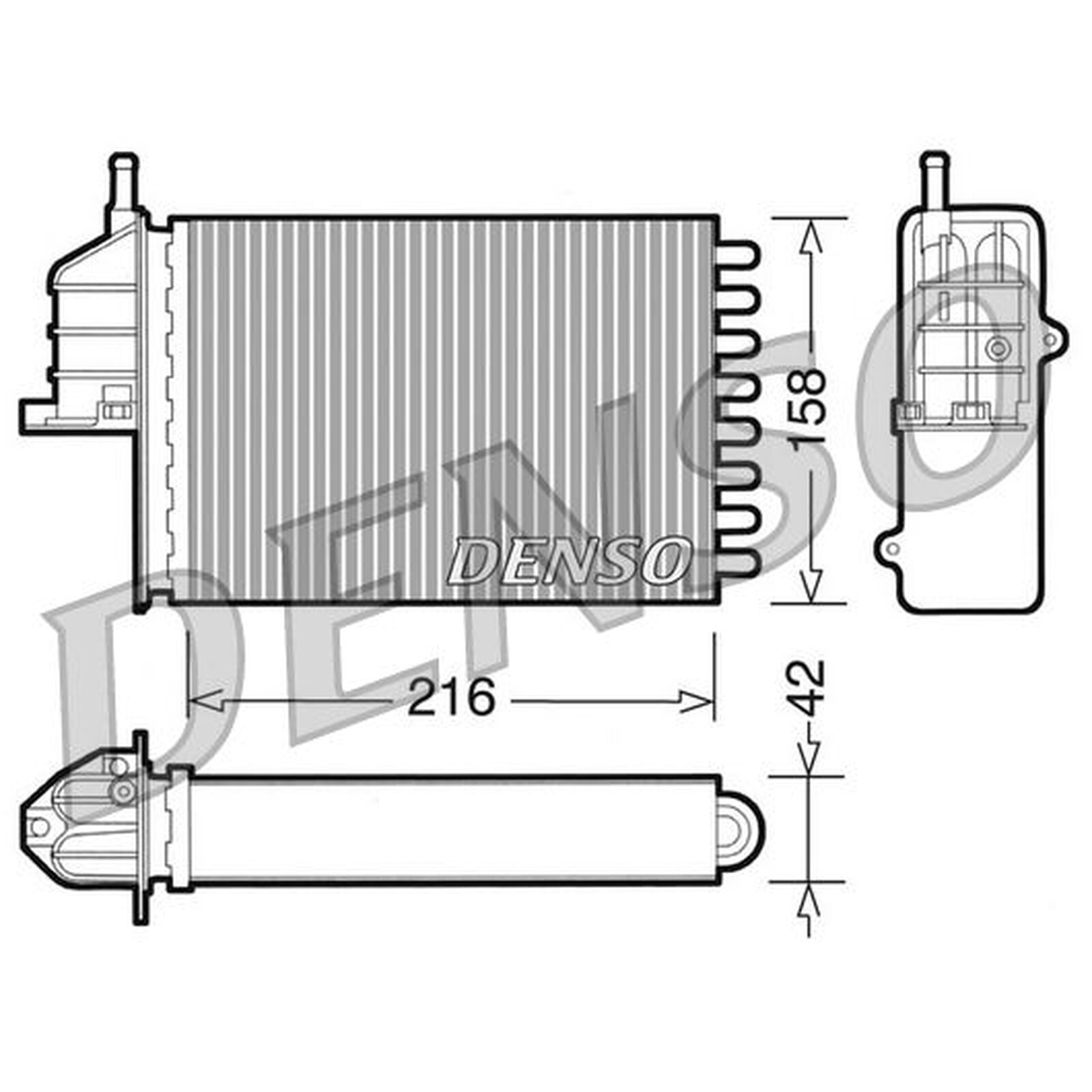 DENSO Heater Core Element - DRR09080 - Interior Heating - Genuine OE Part