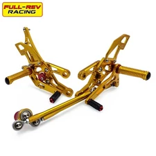 FULL-REV For CBR600RR 2003-2006 CNC Adjustable Rearset Foot Pegs Footrests