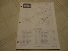 Toro 826 38150 snow thrower blower Parts Catalog Manual 1984