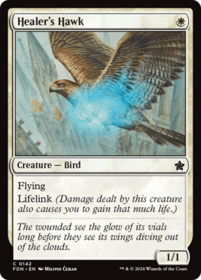 x4 Healer's Hawk FDN Foundations MTG 142 COMMON M/NM 4x