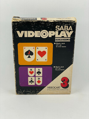BLACK JACK (17 + 4) (Cart #3) for Saba Videoplay (Fairchild Channel F) - BOXED!