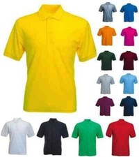Mens Classic Polo Shirt Short Sleeve Size S to 4XL - CASUAL WORK GOLF PLAIN TOPS