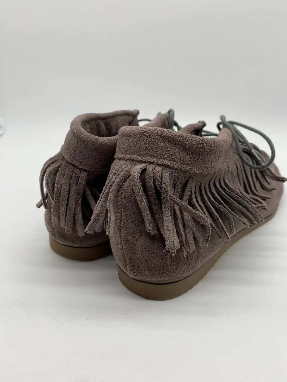 CLARKS Stivaletti Vaquetillas scamosciati 41 7 5 8 ottime condizioni mocassino frange stivaletti grigi stringati