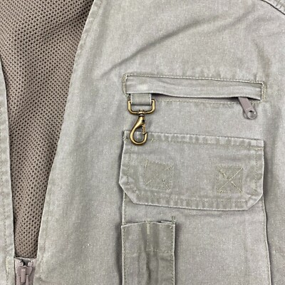 Gilet de pêche à la mouche Orvis pour homme 2XL beige zippée doublée de