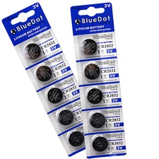 NEW & US Shipper ~ 10 pcs 5004LC CR2032 BR2032 L14 ECR2032 Lithium battery 3V