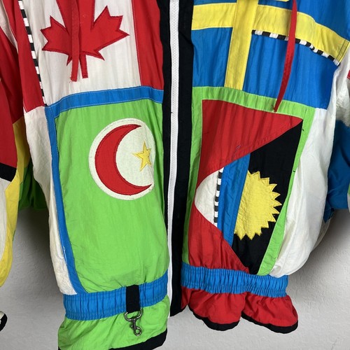 Vintage Neiman Marcus Gallery Ski Jacket Coat M Puffer Zip 90s World Olympics - Picture 5 of 19