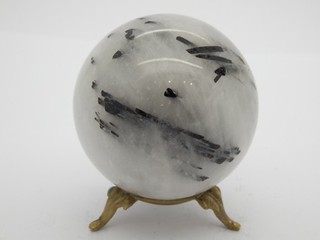 Turmalinquarz Kugel poliert Madagaskar ca 7 3 cm ca 0 55 kg