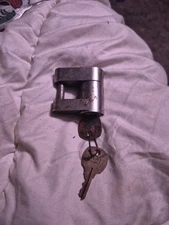 Vintage ALL-SAFE Pat. Pend. Screw Lock Padlock with Original KeyHeavy Duty Metal