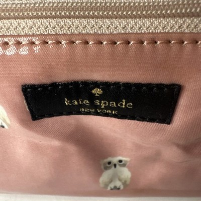 Rare Kate Spade Daycation Large Colin makeup bag in the ''Painterly Owl'' print