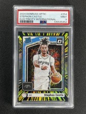 2024-25 Donruss Optic Stephon Castle Electricity Black Gold Choice RC /75 PSA 9