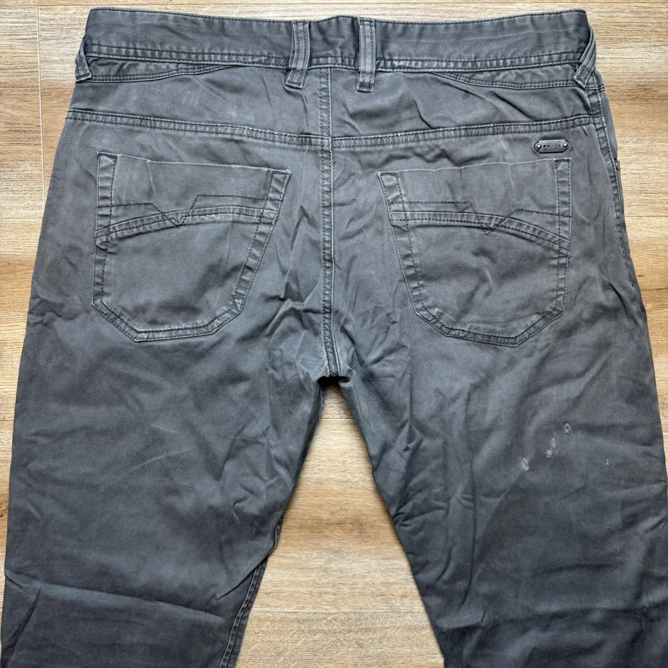 Jeans Diesel Hombres 34x32 Verde Militar Iakop-a Regular Ajustado Cónico Elastizado 00CVM Foto 4 de 4