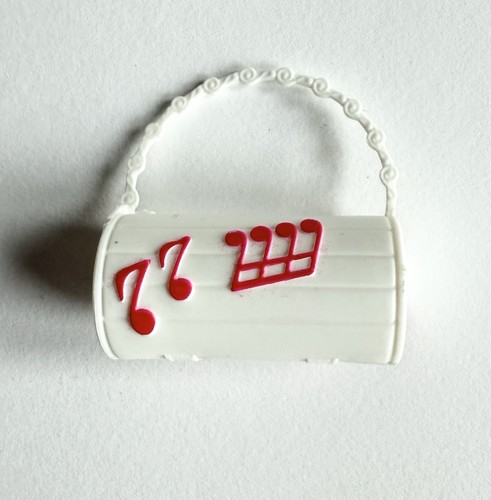 Monster High Operetta Doll Scaritage Replacement White Red Barrel Bag Purse Only - Picture 2 of 5