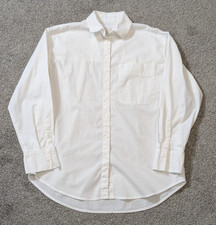 A NEW DAY White Long Sleeve Collared Button Blouse; Size XS