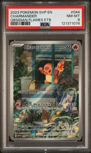 2023 POKEMON SVP EN-SV BLACK STAR PROMO #044 CHARMANDER PSA 8