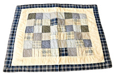 VINTAGE QUILTED STANDARD SHAM PILLOW COVER-ALL DIFFERENT SQUARES-GREAT PRICE AK
