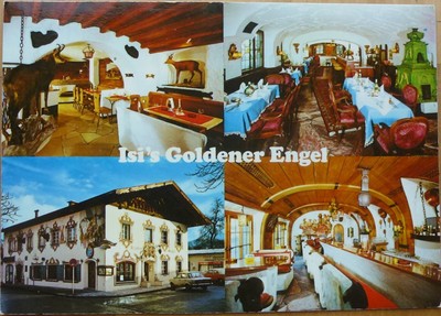 AK Isi´s Goldener Engel Restaurant Garmisch Partenkirchen ca. 1980 Weinkeller