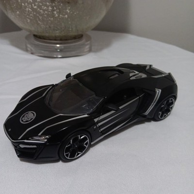 Marvel Black Panther & Lykan Hypersport Die-Cast Toy Car 1:24 Scale Jada Toys