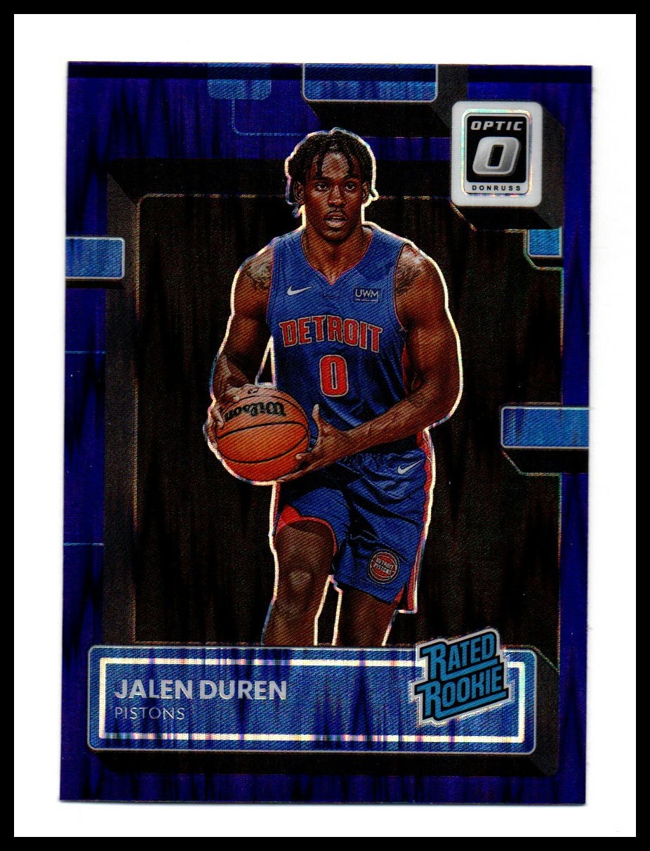 2022-23 Donruss Optic #227 Jalen Duren Purple Shock