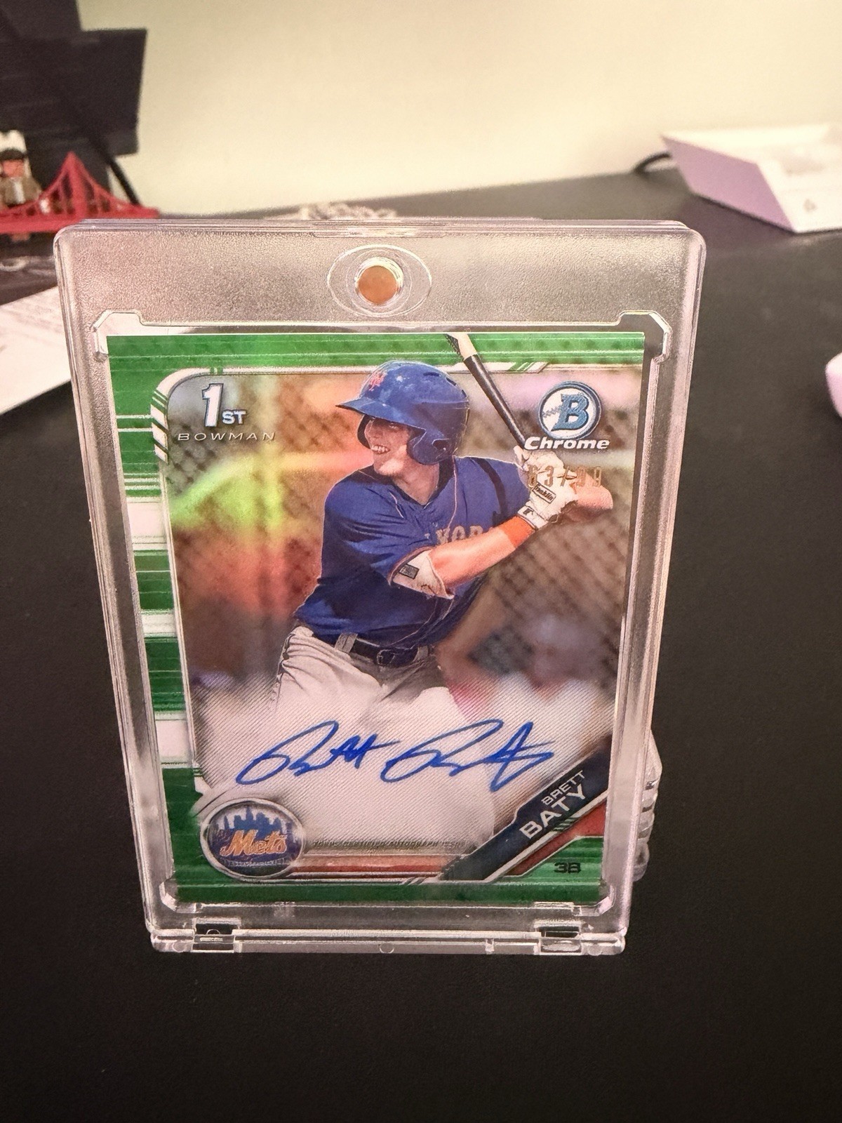 2019 1st Bowman Chrome Draft Pick Auto Brett Baty #CDA-BB Green Refractor /99