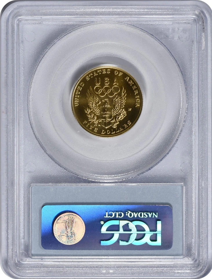 1992-W Olympic $5 Gold Five Dollar Commemorative Gold MS69 PCGS - Image 2 of 2