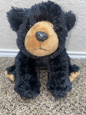10  Wild Republic Black Bear Plush With Tan Paws Stuffed Animal Toy