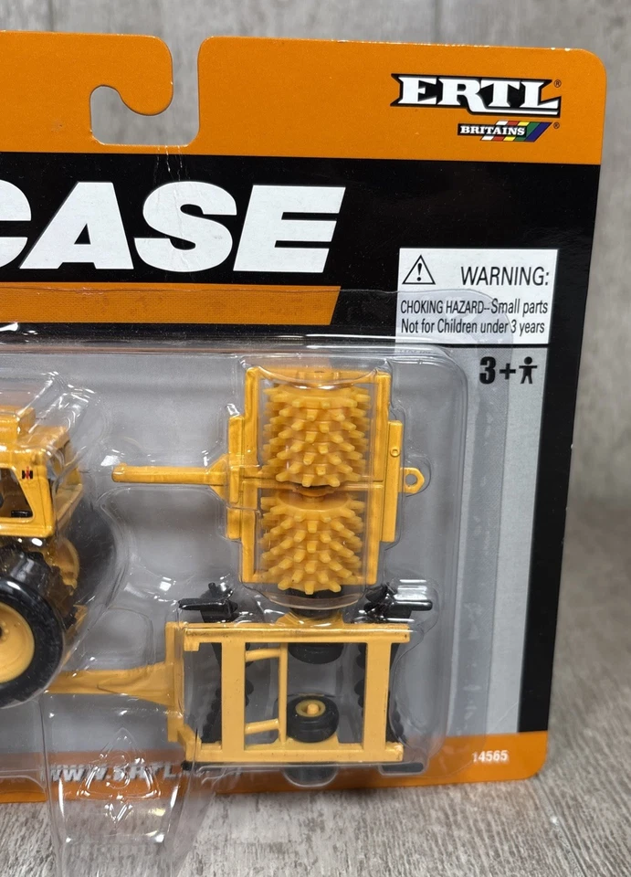 1/64 Ertl International 21456 Tractor W/ Sheeps Foot & Disc Farm Toy DieCast - Image 3 of 4