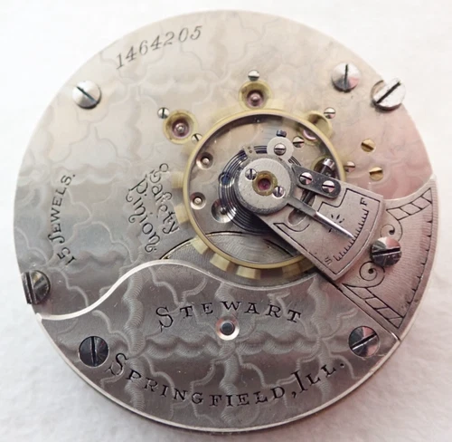 ANTIQUE 18s ILLINOIS STEWART 15 JEWEL GRADE 57 HUNTER POCKET WATCH MOVEMENT