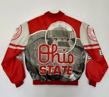 Vintage Chalk Line Ohio State Buckeyes XL Varsity Bomber Jacket Fanimation 1980s