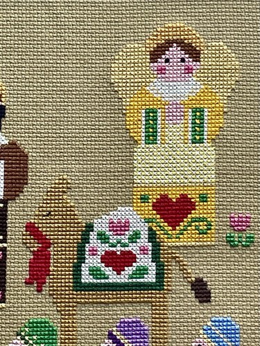 Finished Christmas Cross Stitch 16” x 20” FOLK ART NATIVITY By Astor Place - Picture 6 of 11