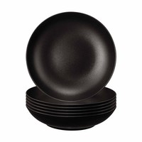 Seltmann Weiden Liberty Velvet Black Suppenteller ø 21,2 Cm 6Er Set
