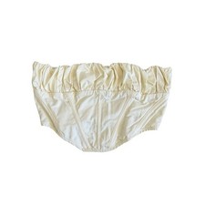 House of CB Cream Ruched Corset Bustier Top Cotton Blend Women's Medium