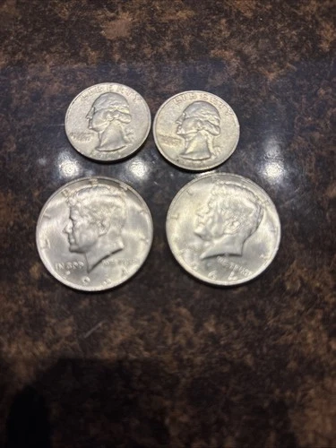 1964 Kennedy Half Dollar 1964 Quarter P&D Mints