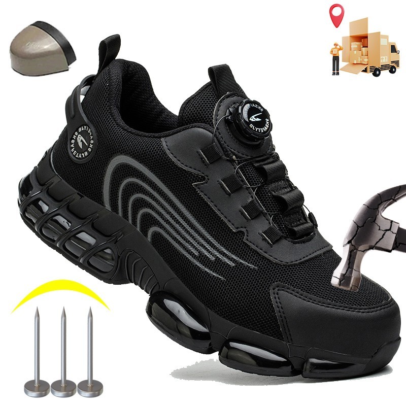 Steel Toe Shoes Men Safety Shoes Puncture-proof Work Shoes