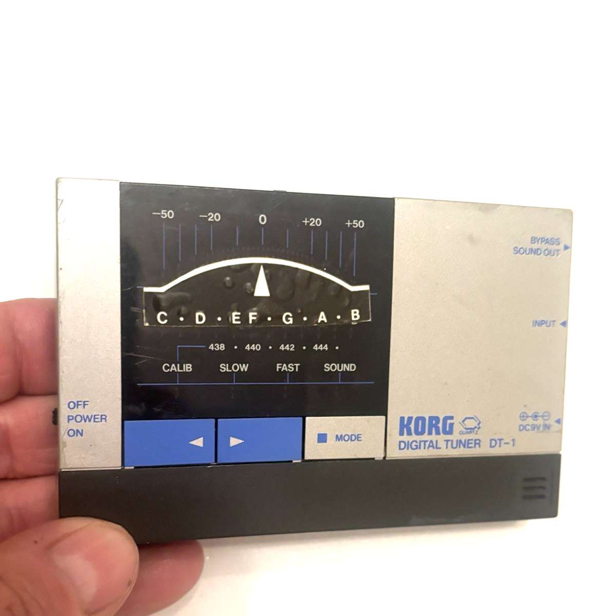 Vintage Silver Korg Digital Tuner DT-1 Cassette Style Fully Tested