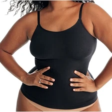 Shapermint Essentials All Day Every Day Scoop Neck Cami in Black Size XL