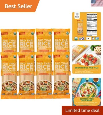 Organic Brown Rice Pad Thai Rice Noodles - Gluten Free Pad Thai, Heirloom Ric...