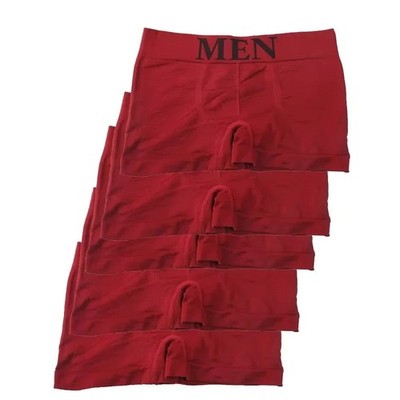 Mens Underwear Boxer Briefs 5 Pcs Breathable Soft Stretch High Elastic